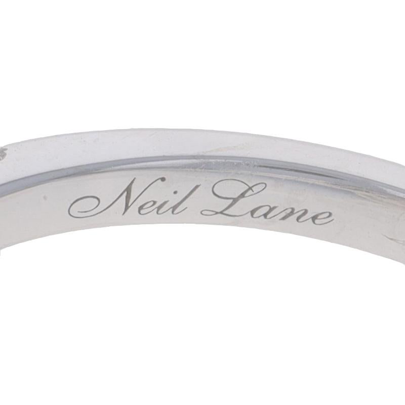 Neil Lane Diamant-Verlobungsring mit doppeltem Halo - Weißgold 14k Prinzessin 1,00ctw im Angebot 2