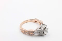 Neil Lane Diamond Engagement Ring 1 5/8 Carat 14 Karat Rose Gold and White Gold