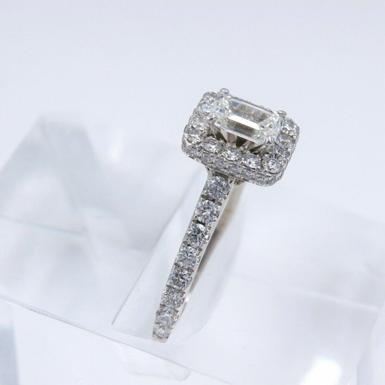 Neil Lane Diamond Engagement Ring Emerald Cut 1 1/2 Carat SI1 14 Karat