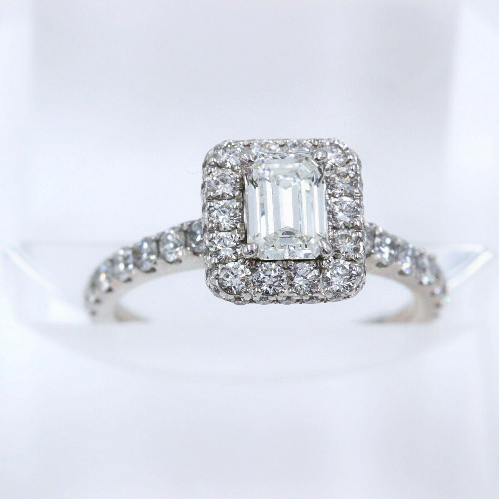 Women's Neil Lane Diamond Engagement Ring Emerald Cut 1 1/2 Carat SI1 14 Karat Gold
