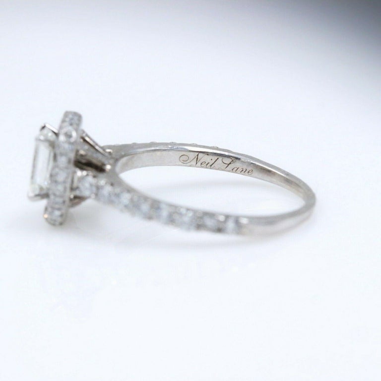 Neil Lane Diamond Engagement Ring Emerald Cut 1 1/2 Carat SI1 14 Karat