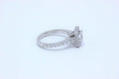 Neil Lane Diamond Engagement Ring Emerald Cut 1.375 Carat in 14 Karat White Gold