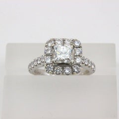 Neil Lane Diamond Engagement Ring Princess 2.00 TCW in 14 Karat White Gold