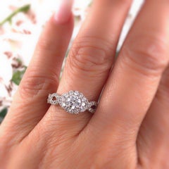 Neil Lane Diamond Engagement Ring Round 1.00 Carat 14 Karat White Gold