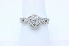 Neil Lane Diamond Engagement Ring Round 1.00 Carat in 14 Karat White Gold