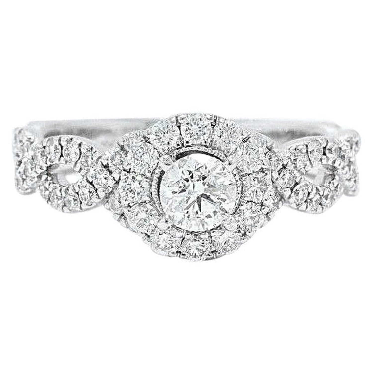 Neil Lane Diamond Engagement Ring Round 1.00 Carat in 14 Karat White Gold  For Sale at 1stDibs | neil lane engagement rings, neil lane diamond ring, neil  lane necklace