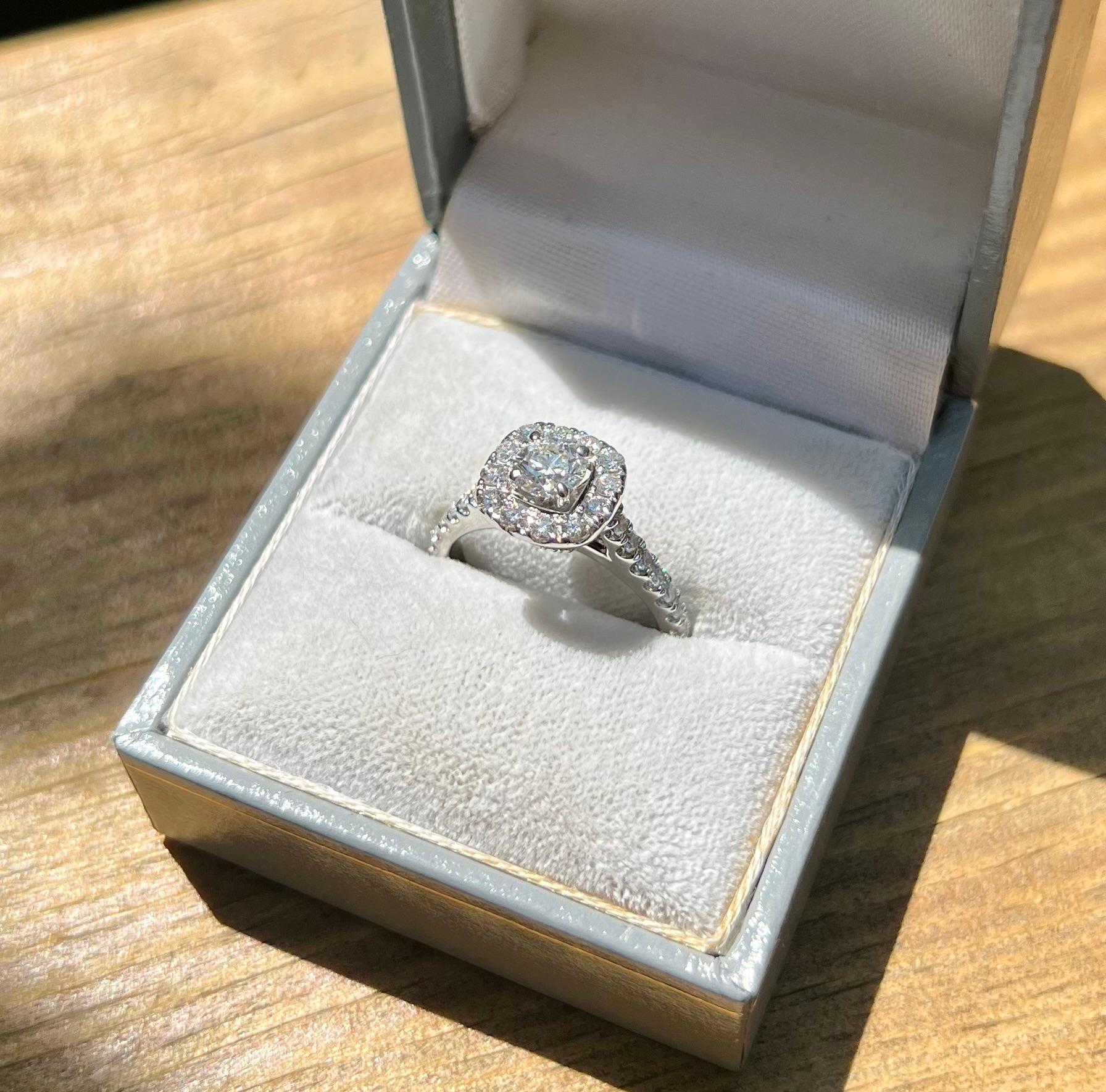 Neil Lane 1.00 Carat Total Weight Diamond Halo Engagement Ring 1