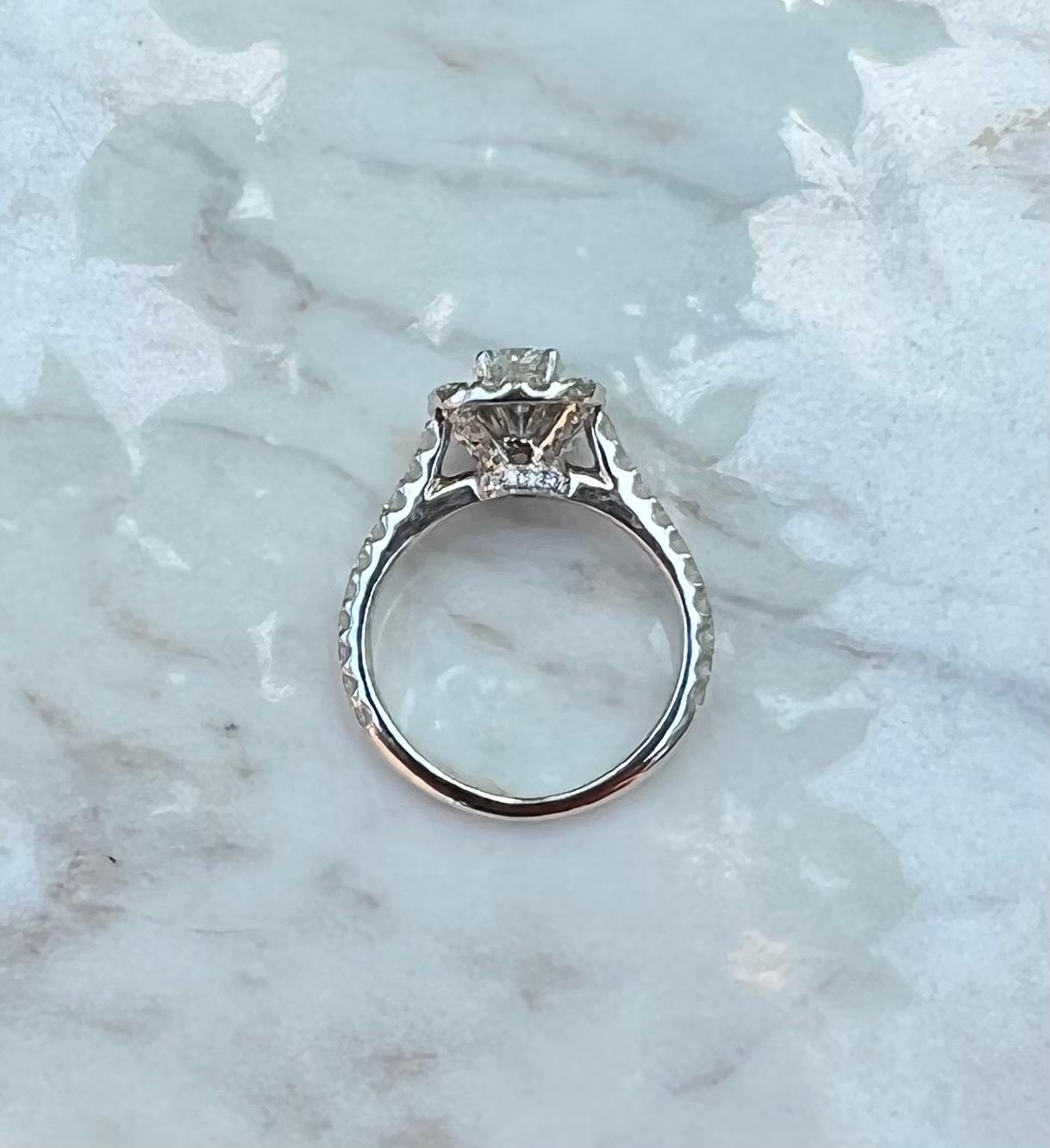 Neil Lane 1.00 Carat Total Weight Diamond Halo Engagement Ring 2