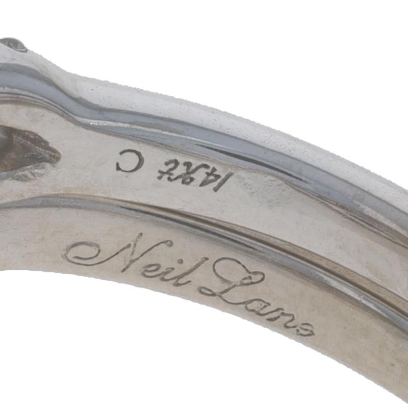 Neil Lane Diamond Halo Engagement Ring & Wedding Band WhiteGold 14k Pear 1.87ctw For Sale 3