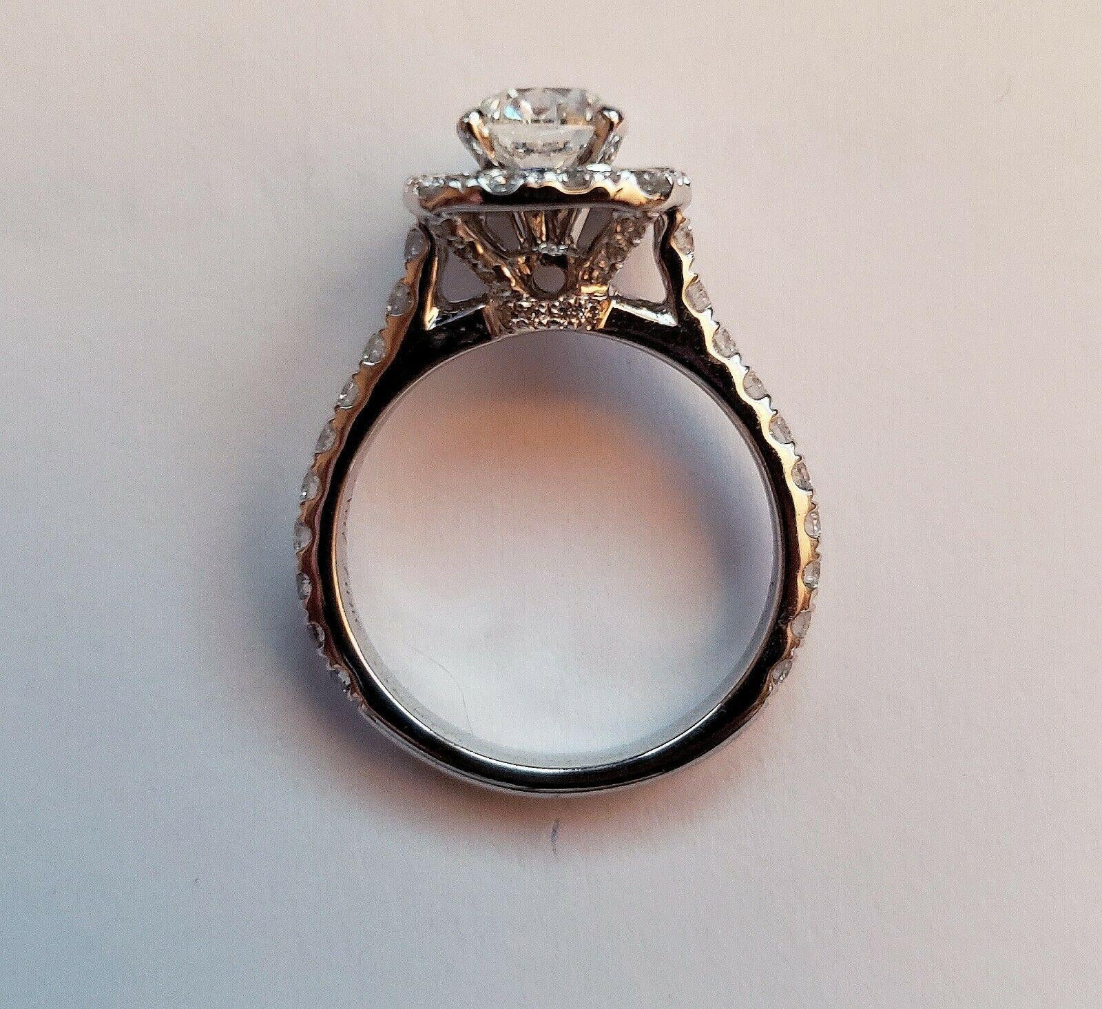 Round Cut Neil Lane Diamond Halo Ring with Total Weight 2.20 Carat