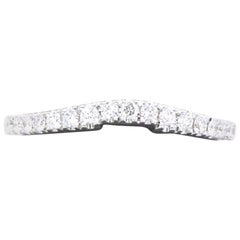 Neil Lane Diamond Wedding Band Contour Ring 1/2 Carat 14 Karat White Gold
