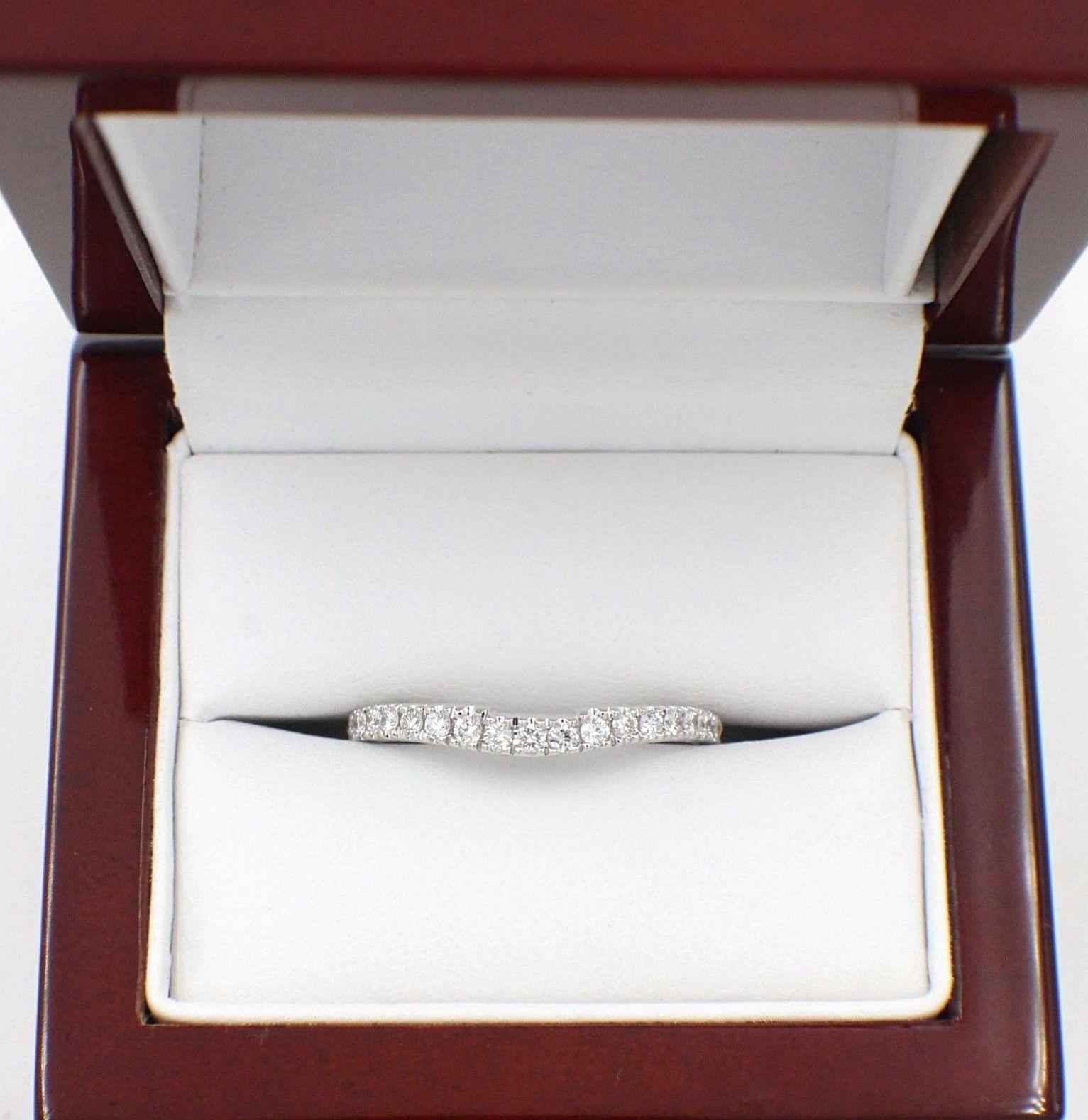 Neil Lane Diamond Wedding Band Contour Ring 1/2 Carat 14 Karat White Gold 2