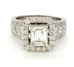 Neil Lane EGL heavy 14K WG 3.91CT Emerald Cut Diamond Wedding Ring w/2.01CT Ctr