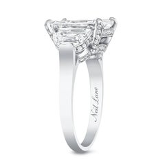 Neil Lane Couture Design Emerald-Cut Diamond, Platinum Ring