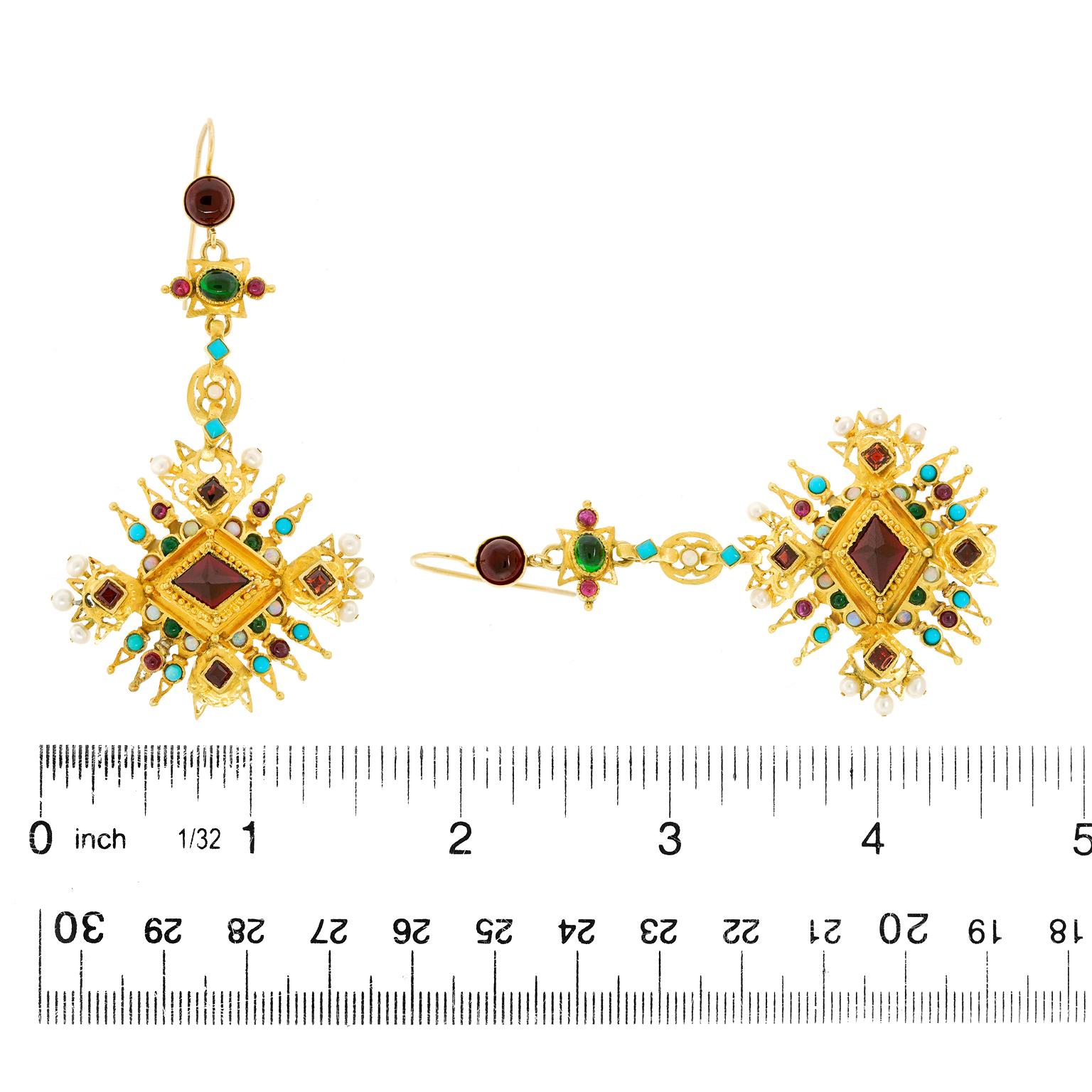 Neil Lane Extra Fabulous Renaissance Revival 18k  Earrings For Sale 1