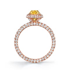 Neil Lane Couture Fancy Color Old Mine Cut Diamond, 18 Karat Rose Gold Ring