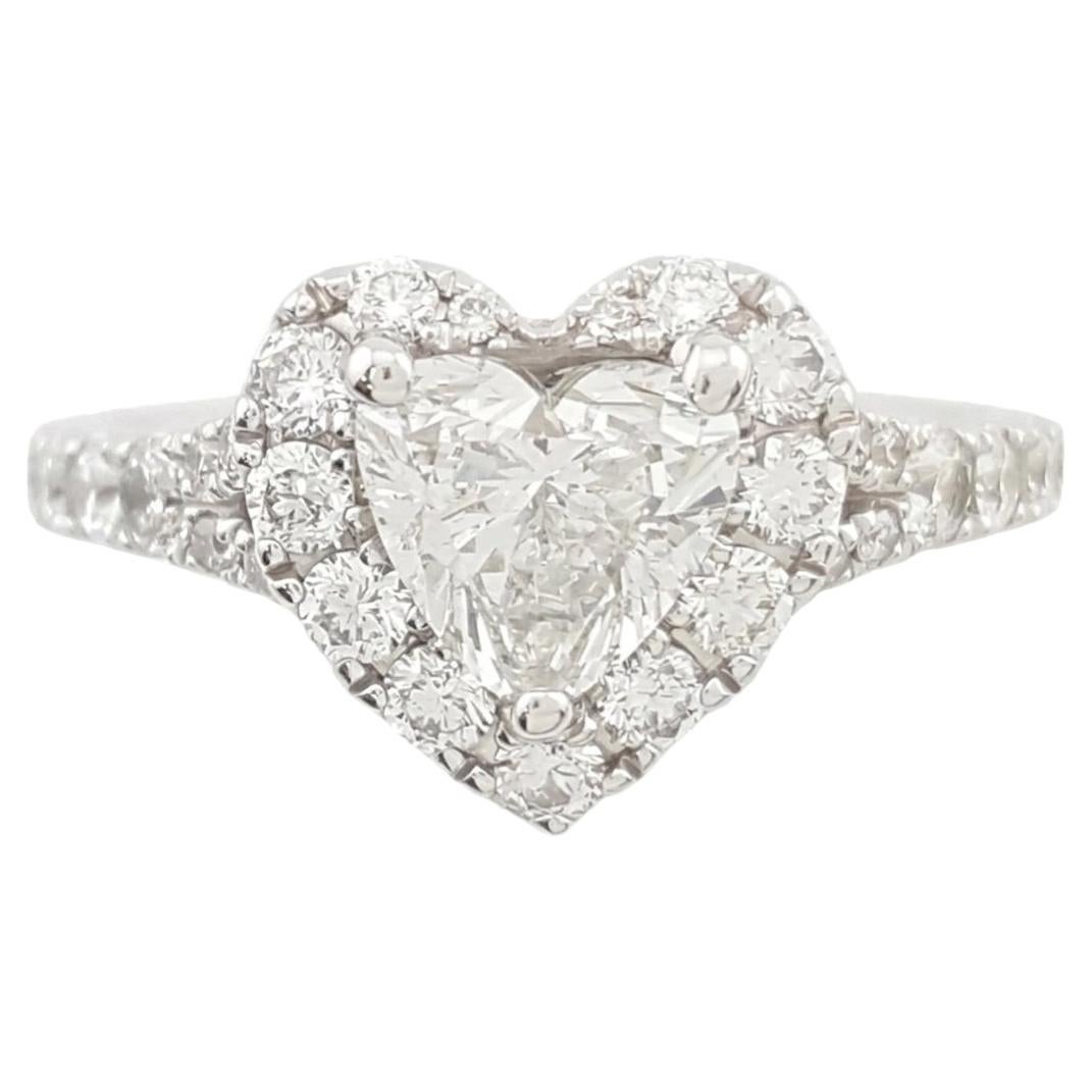 Neil Lane Heart Shape Diamond Halo Engagement Ring