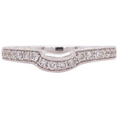 Neil Lane Milgrain 1/3 Carat Diamond Band Ring 14 Karat White Gold