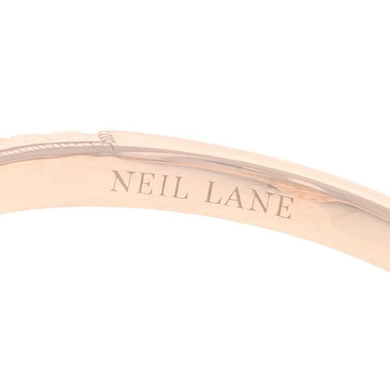 Neil Lane Morganit Diamant-Halo-Ring - Roségold 14k Oval 2,4ctw Kathedrale im Angebot 2