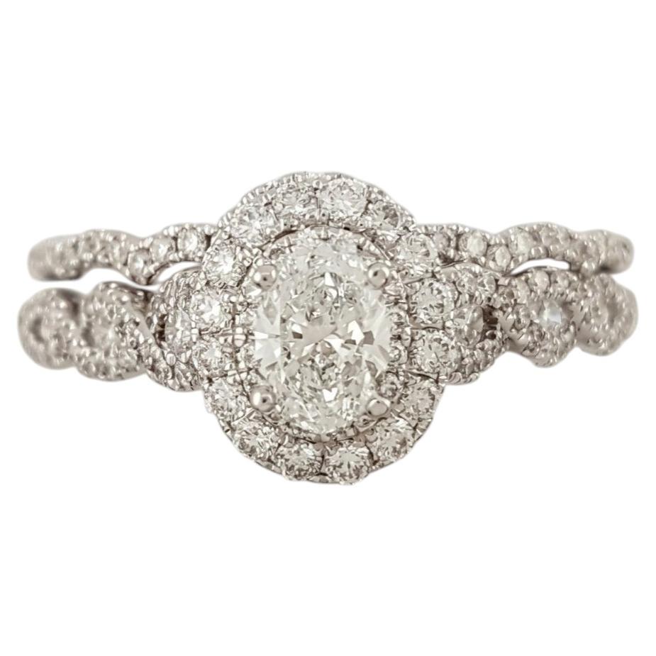 Neil Lane Oval Diamond Double Halo Engagement Ring and Band Set