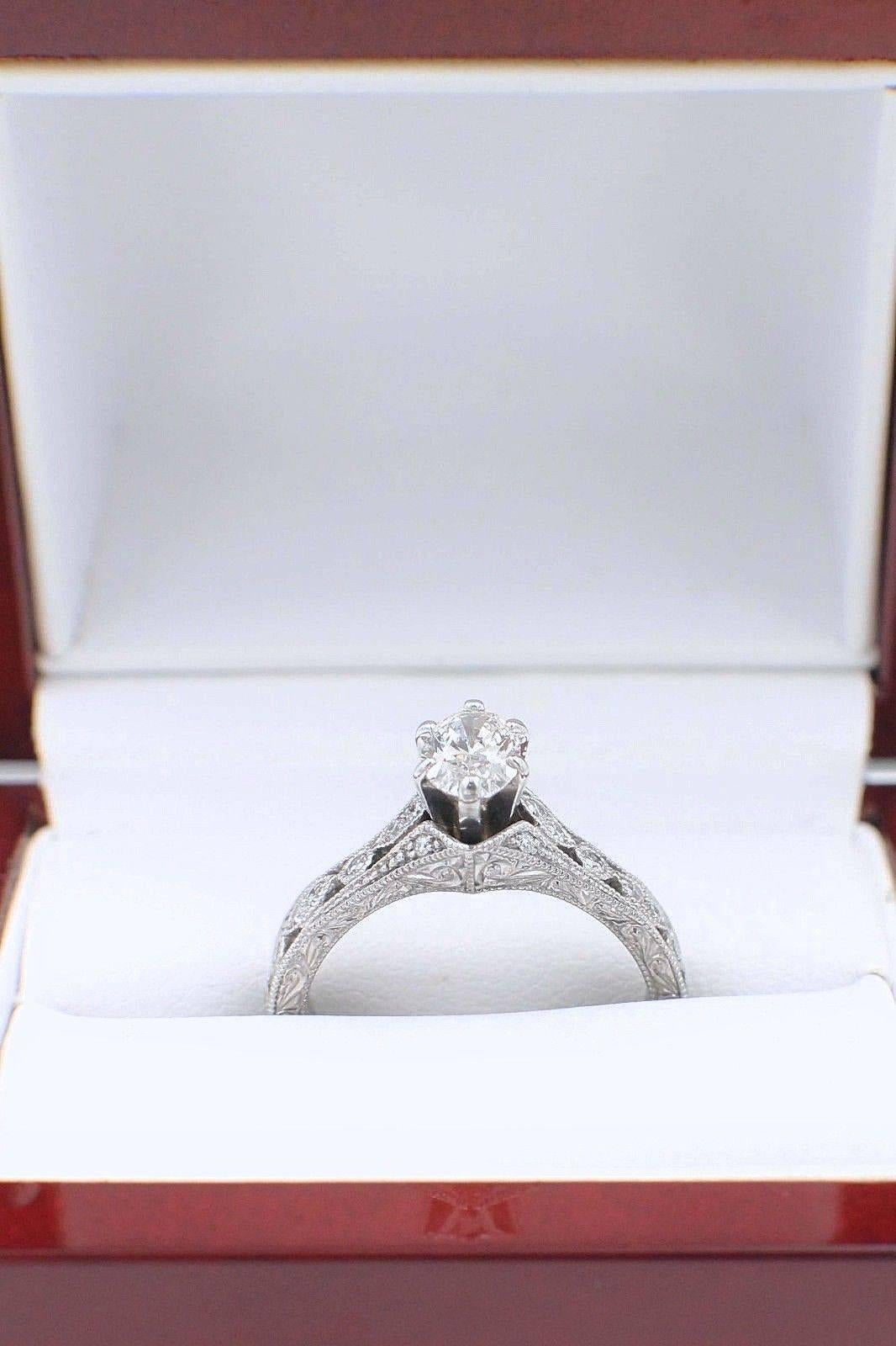 Neil Lane Marquise Diamond Engagement Ring 3/4 TCW in 14 Karat White Gold 1