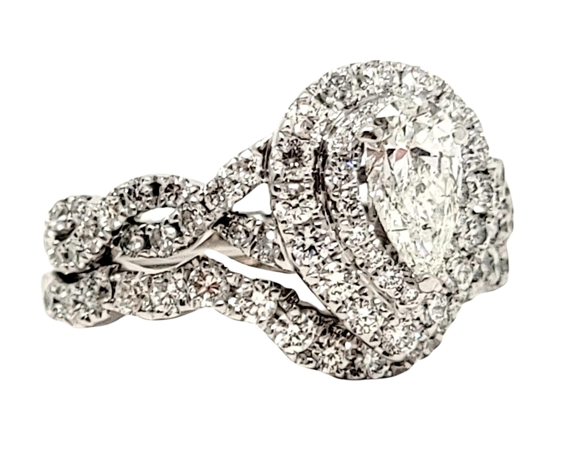 round halo wedding ring sets
