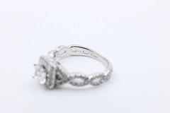 Neil Lane Princess 1.00 Carat Princess Cut Diamond Ring 14 Karat White Gold