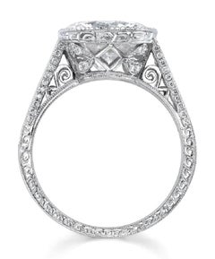 Neil Lane Couture Design Round Brilliant-Cut Diamond, Platinum Ring