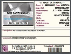 Neil Lane Round Diamond Halo 1.03 Carat 14 Karat White Gold Engagement Ring