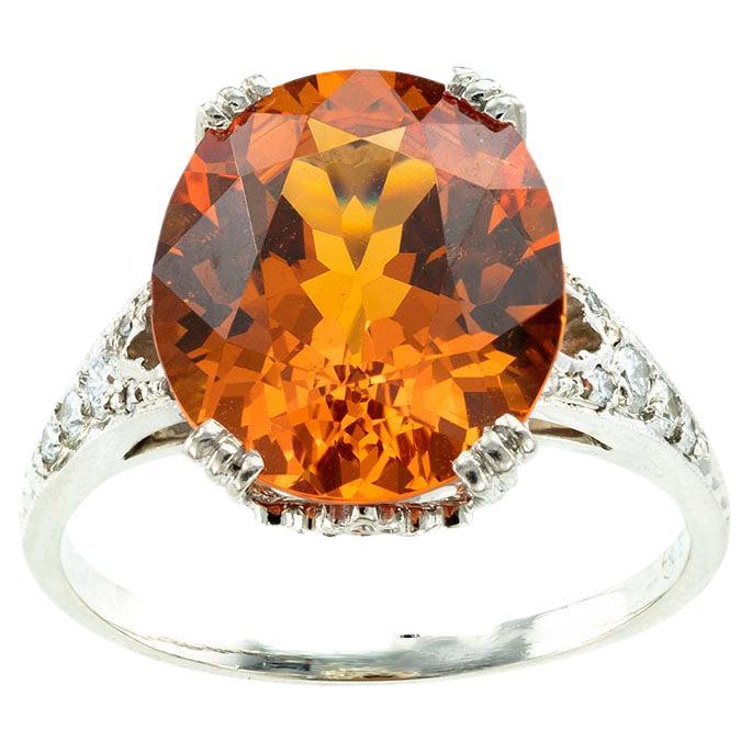 Spessartine Garnet Ring/ Raw Orange Garnet Ring/ Multiple Garnet Gemstones/ Orange Crystal Ring/ Multi Stone/ Copper Gemstone Ring/ US 5.5