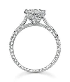Neil Lane Couture Design Square Step-Cut Diamond, Platinum Ring