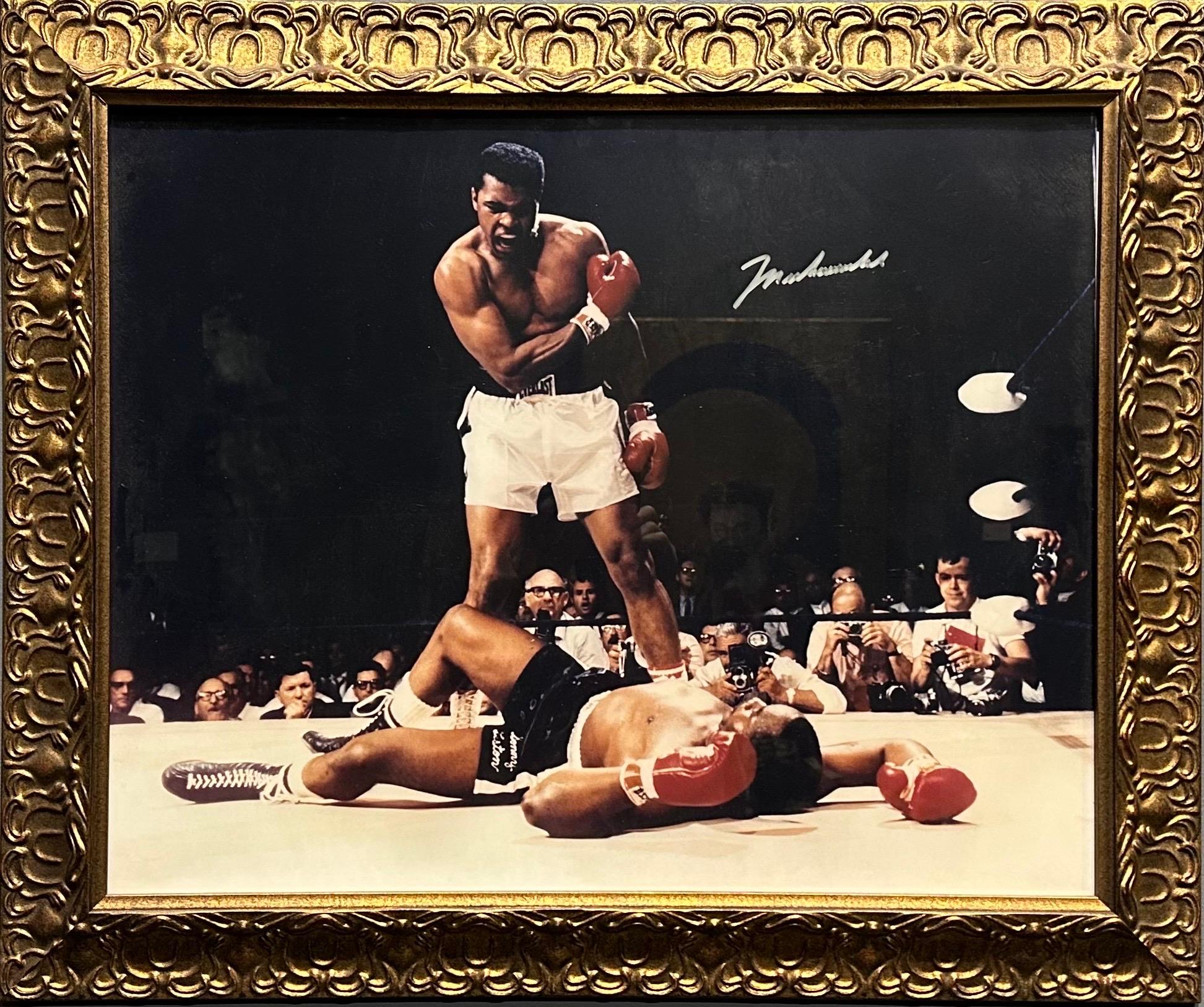 Muhammad Ali Hand-Signed “Ali Over Liston” 16×20 Photograph by Neil Leifer