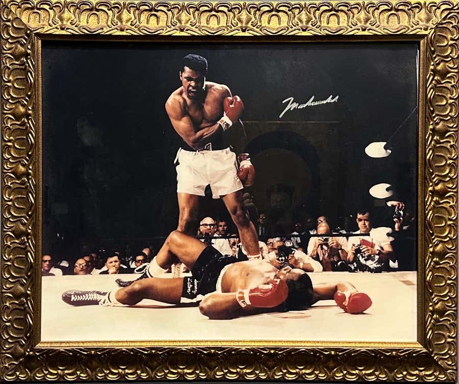 Muhammad Ali Hand-Signed “Ali Over Liston” 16×20 Photograph by Neil Leifer