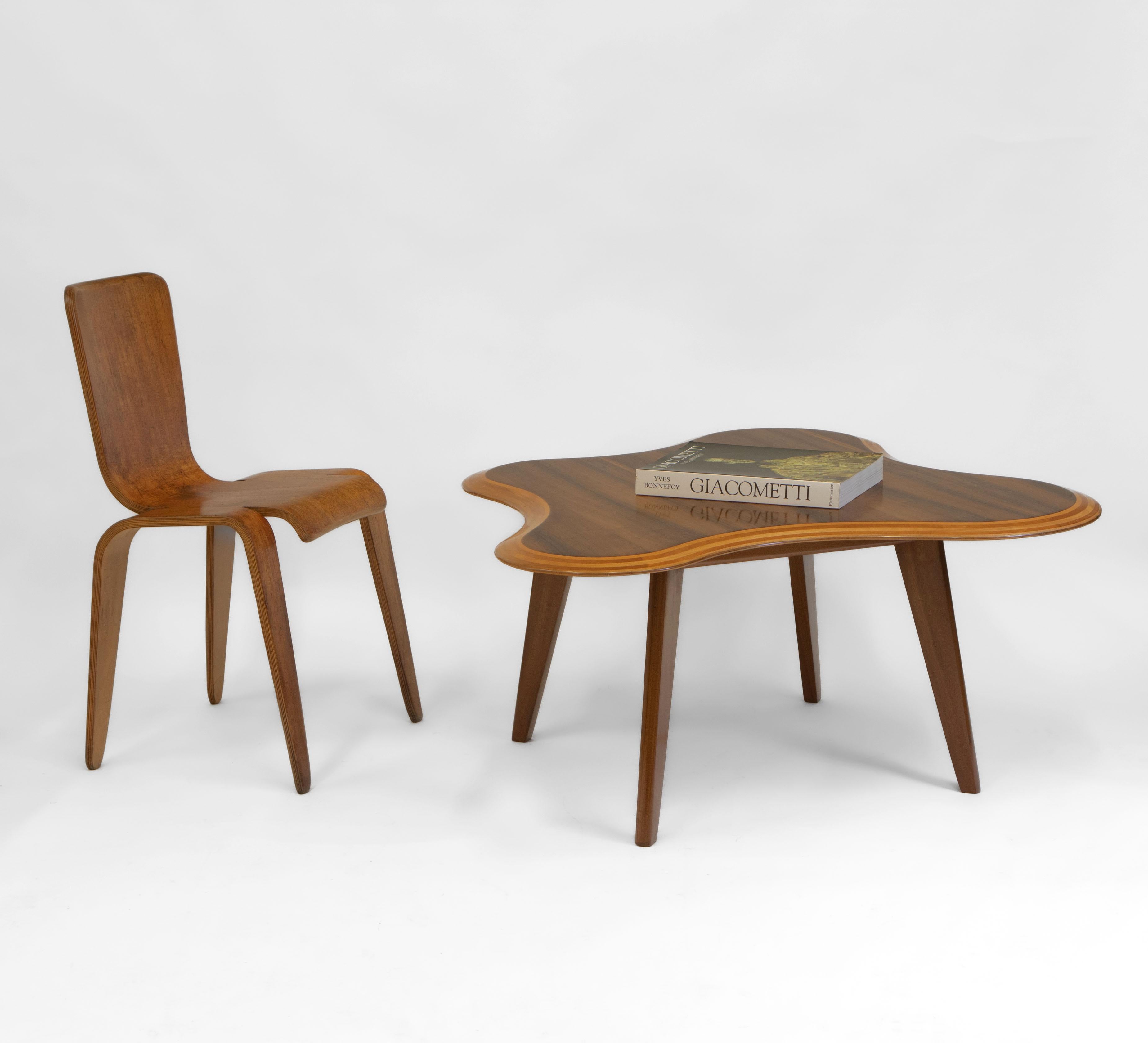 Mid-Century Modern Neil Morris Queensland Walnut Cloud Table, 1947