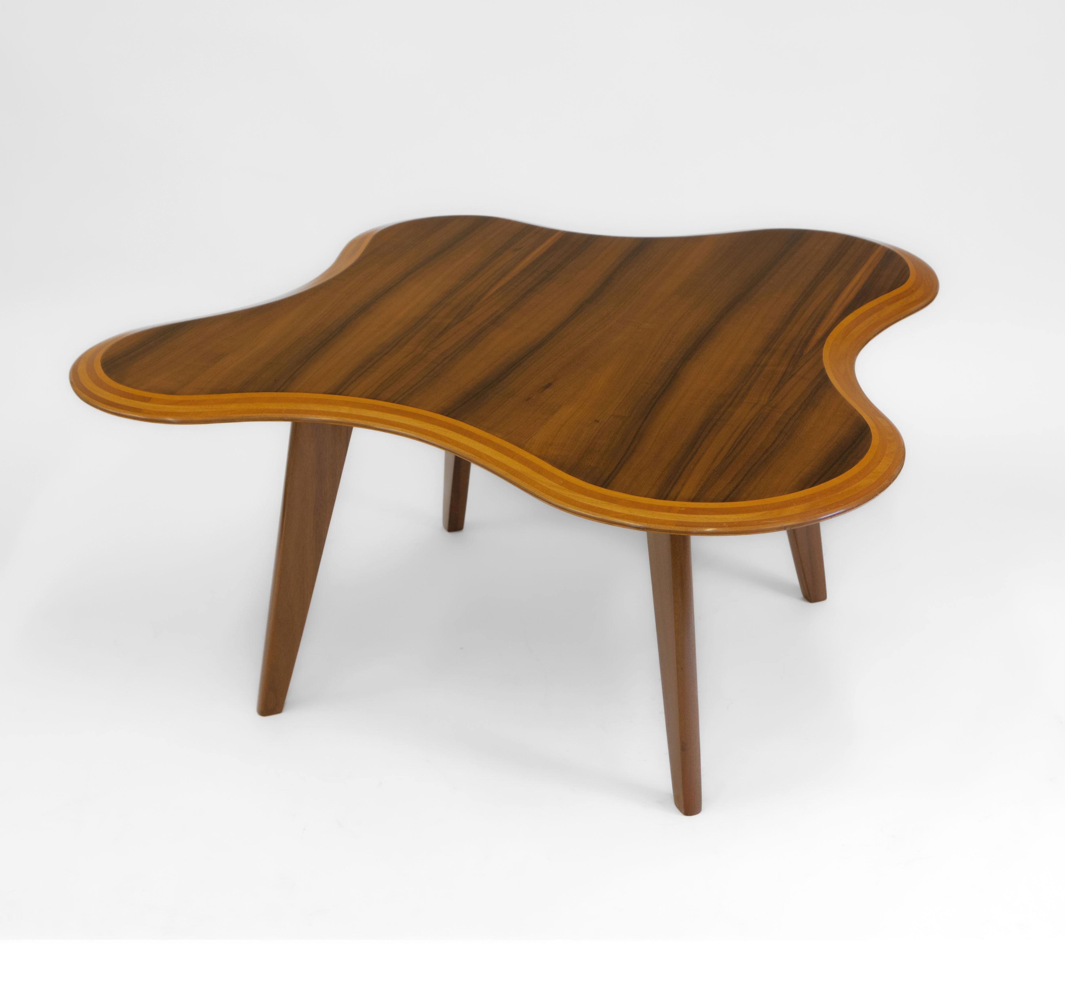 Neil Morris Queensland Walnut Cloud Table, 1947 In Good Condition In Norwich, GB