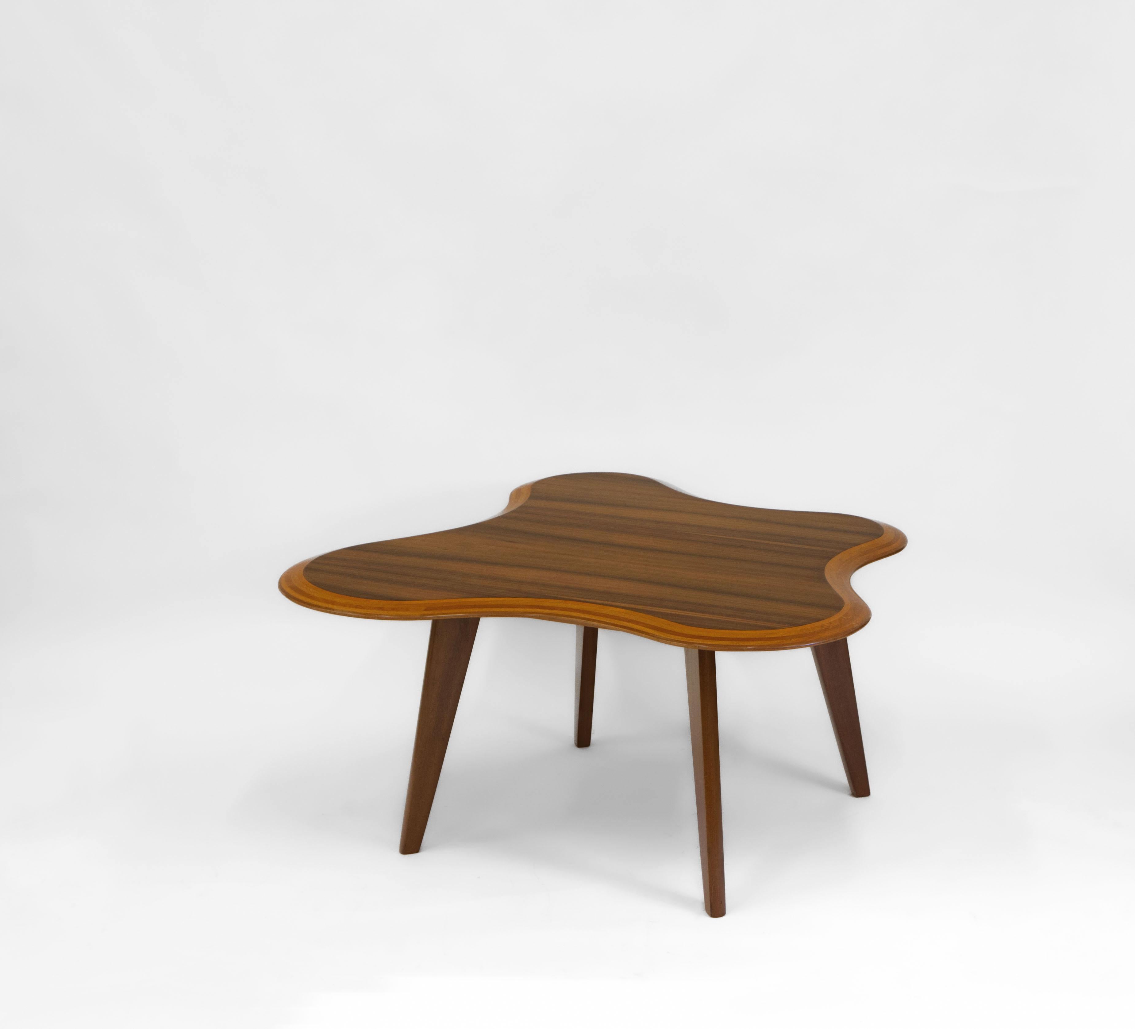 Neil Morris Queensland Walnut Cloud Table, 1947 1