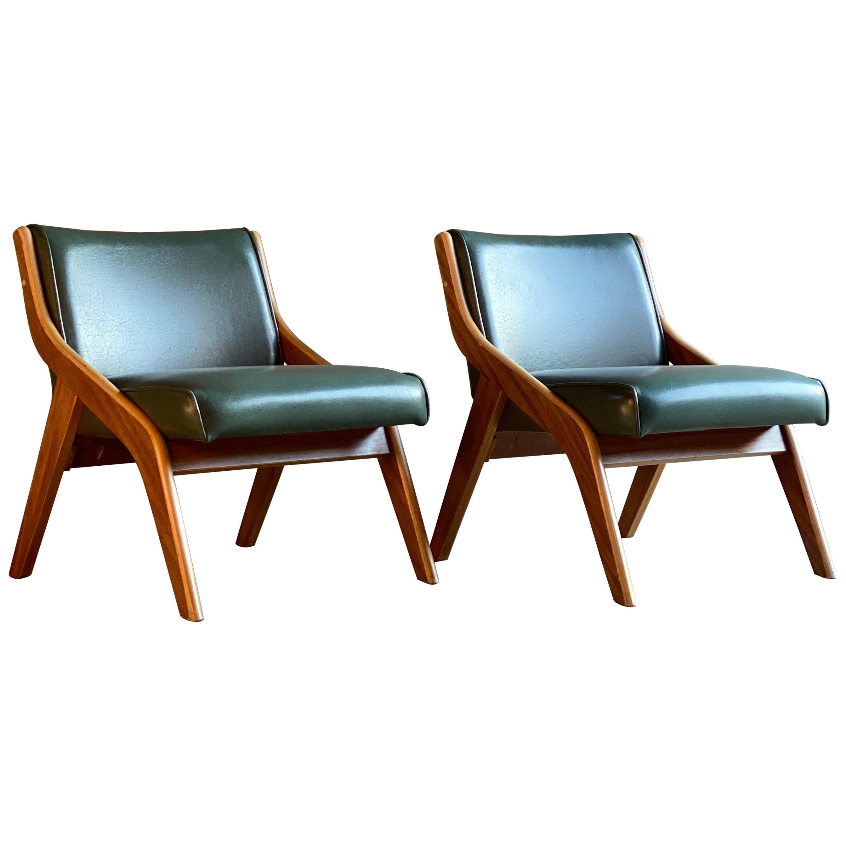 Neil Morris Walnut Lounge Chairs for Morris Furniture Glasgow, circa