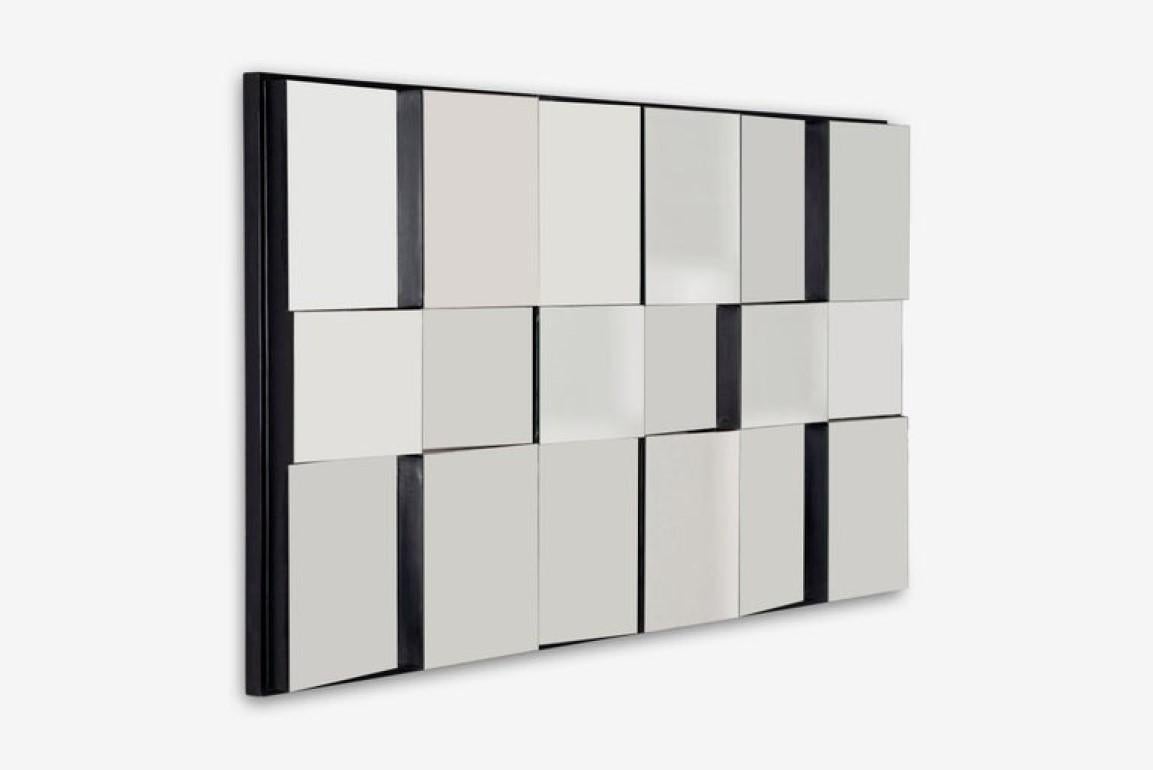 Neil Small Faceted Slopes Spiegel Wandskulptur (Moderne der Mitte des Jahrhunderts) im Angebot