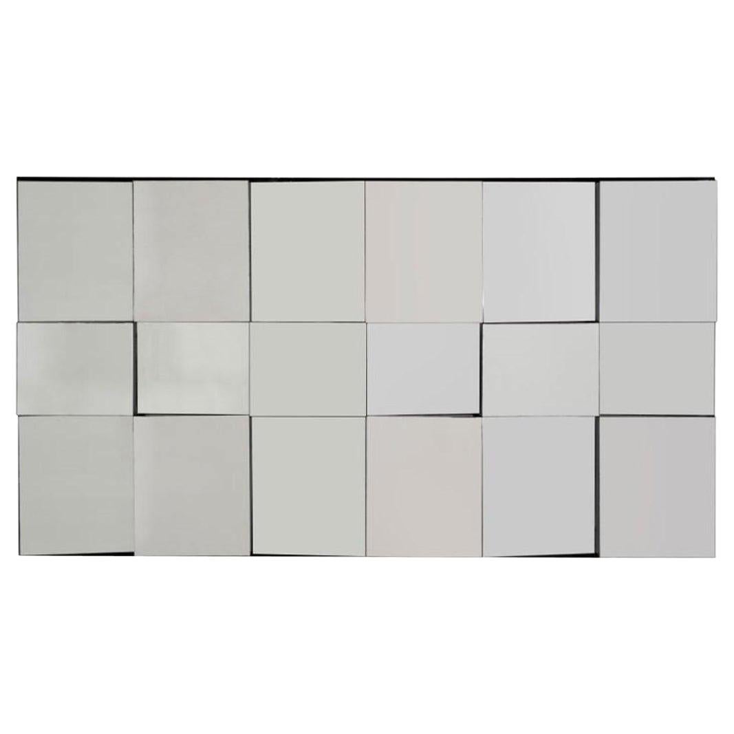 Scultura da parete a specchio Neil Small Faceted Slopes