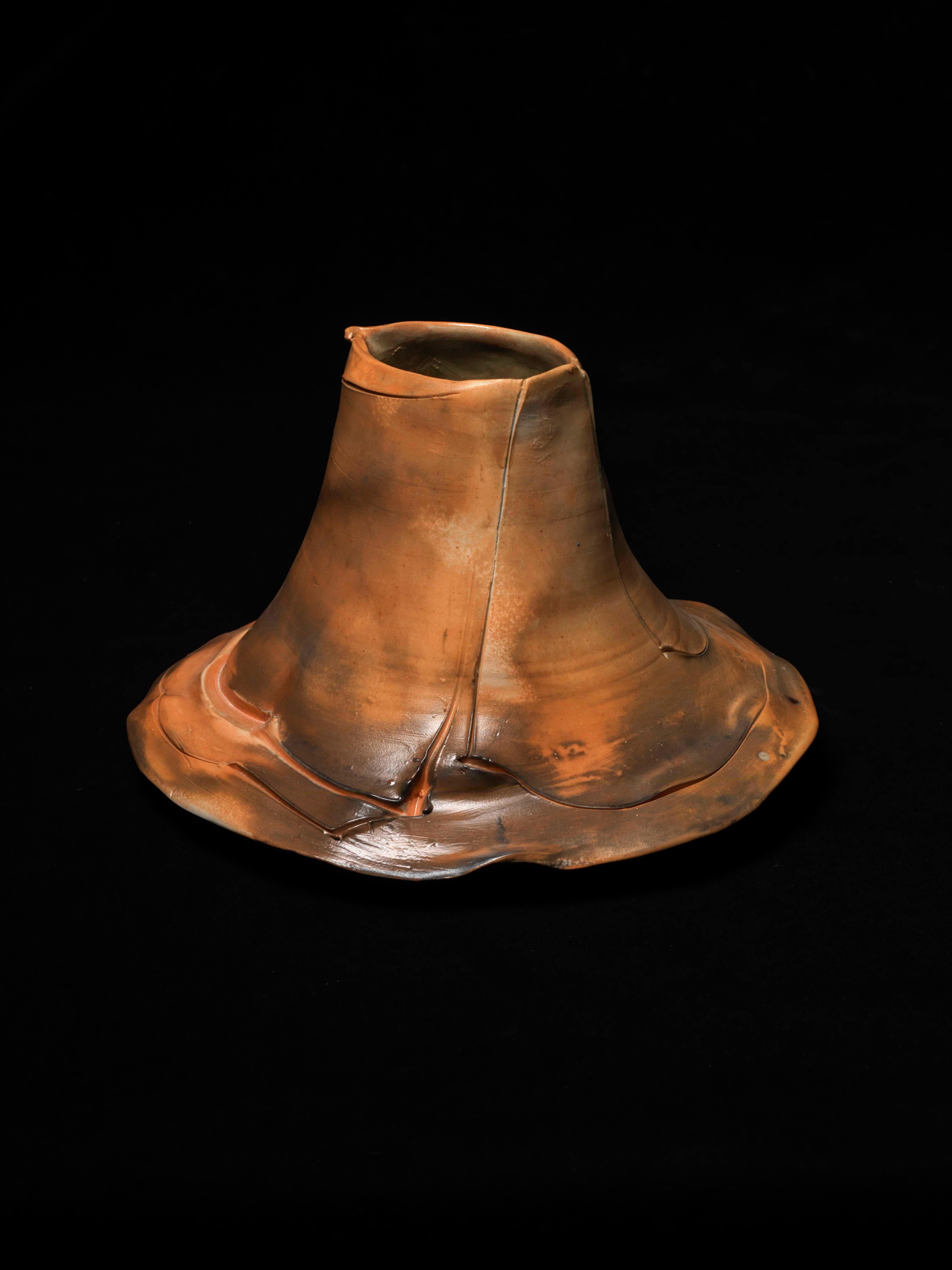 Neil Tetkowski Abstract Sculpture - Ceramic Texture Vessel Sculpture Abstract