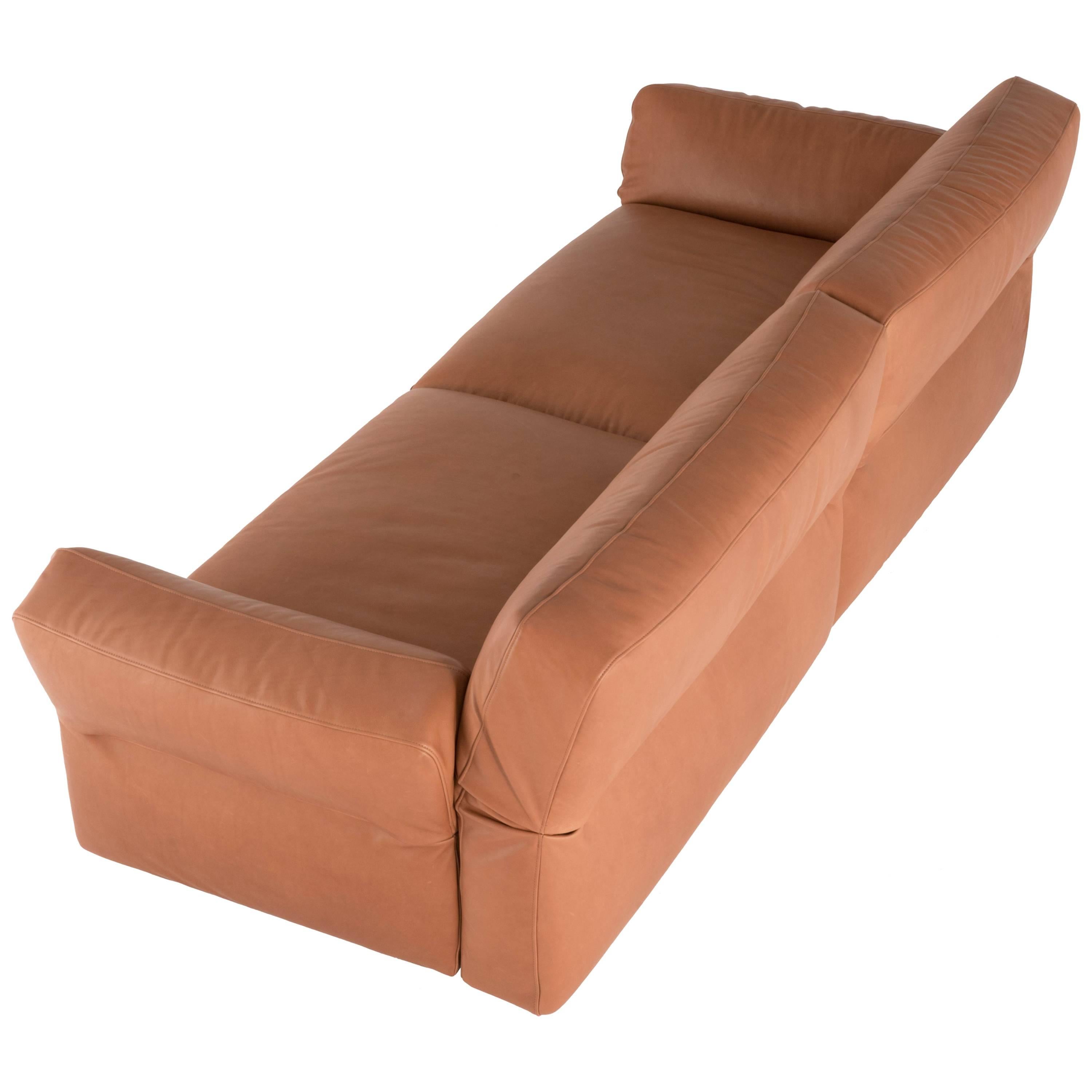 Neil Three-Seat Sofa in Tan by Ludovica & Roberto Palomba for Driade For Sale