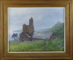Vintage Original Oil on Canvas. NEIL TYLER, "An Old Cornish Copper Mine"