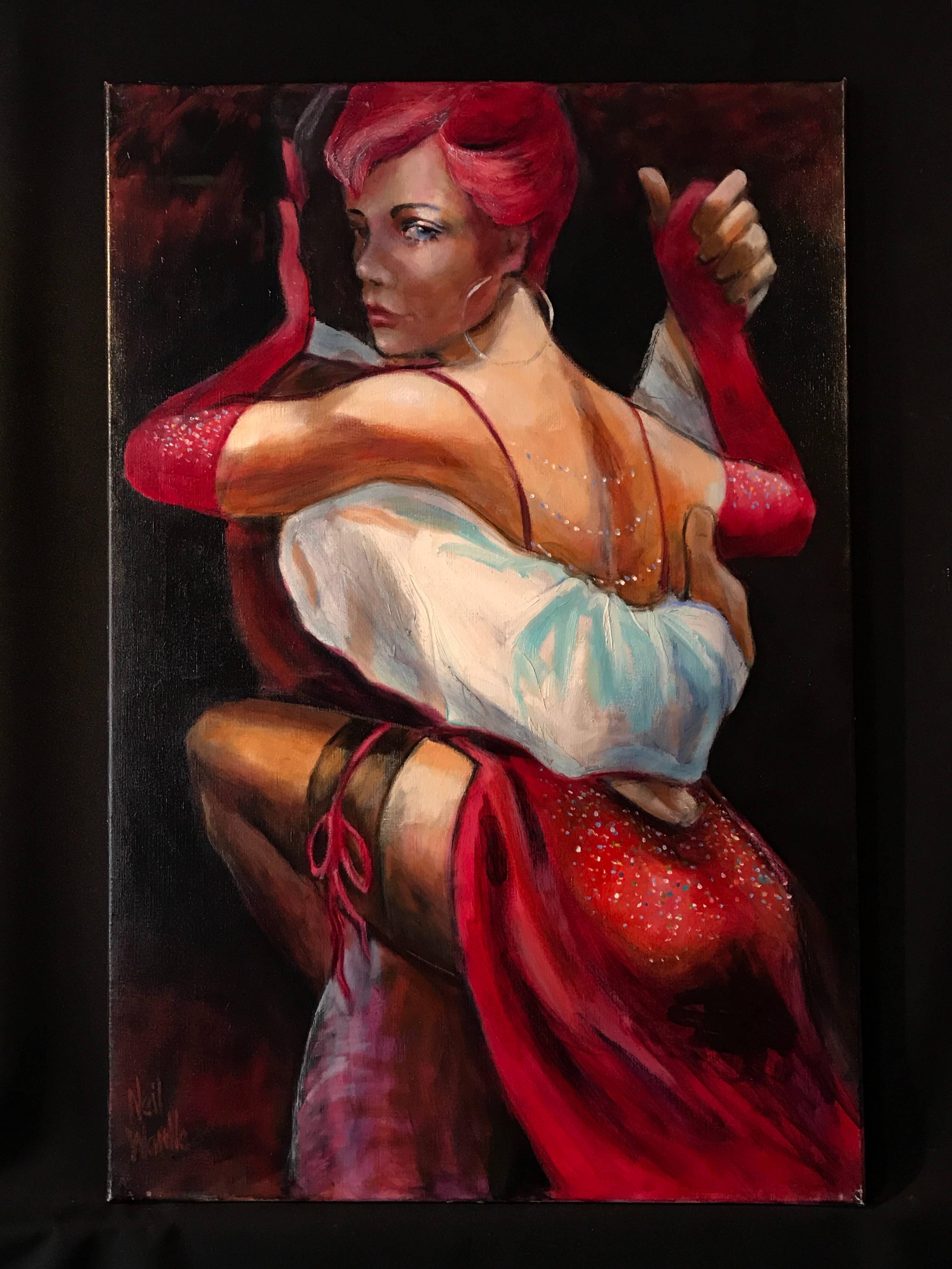 The Tango oil painting - Painting by Neil Wardle