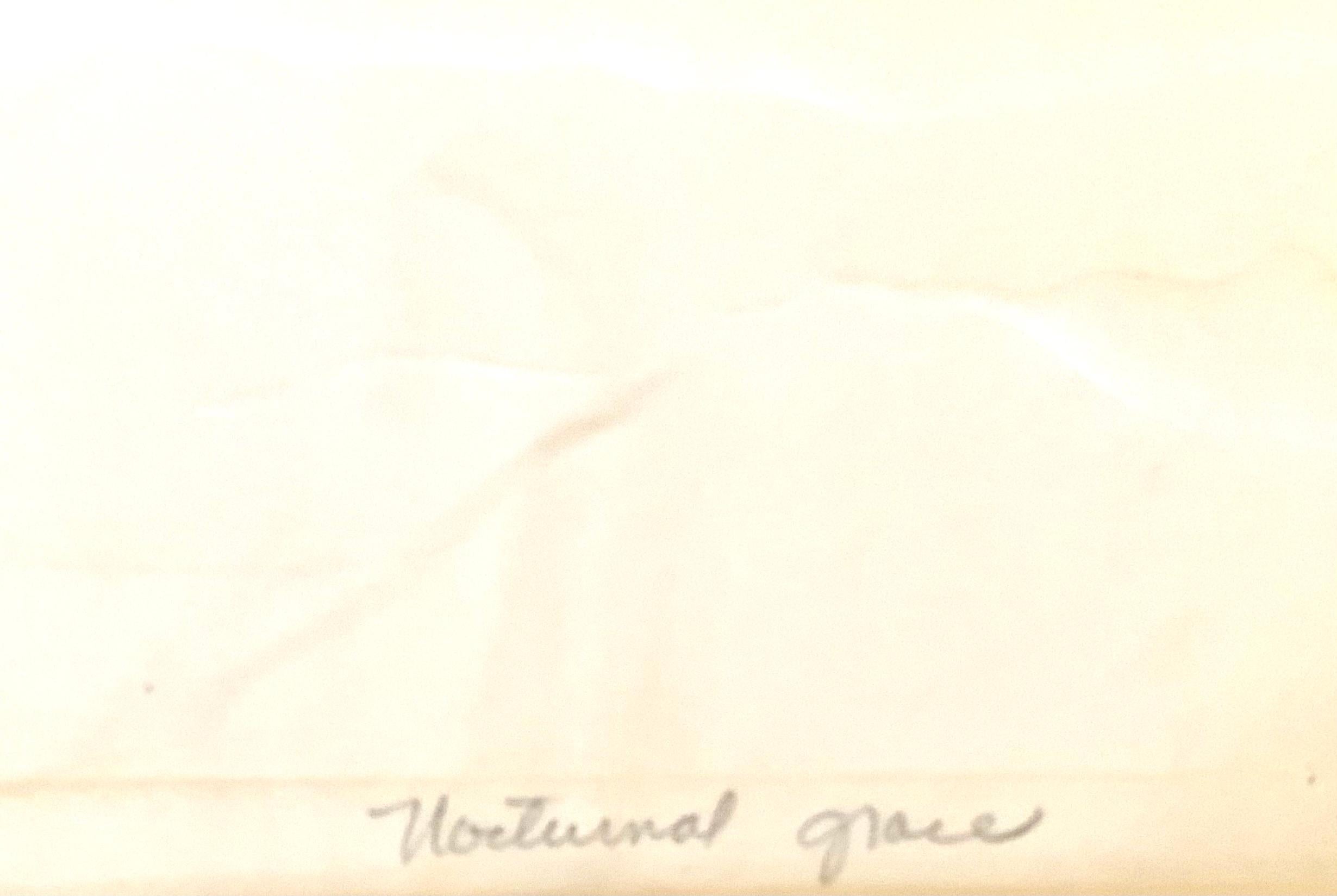 Pregevole acquatinta di Neil Welliver su carta Rives BFK goffrata, firmata a matita, intitolata e numerata 32/500 nel margine inferiore. Inquadratura professionale in una cornice in legno naturale e stuoia nei toni complementari del blu