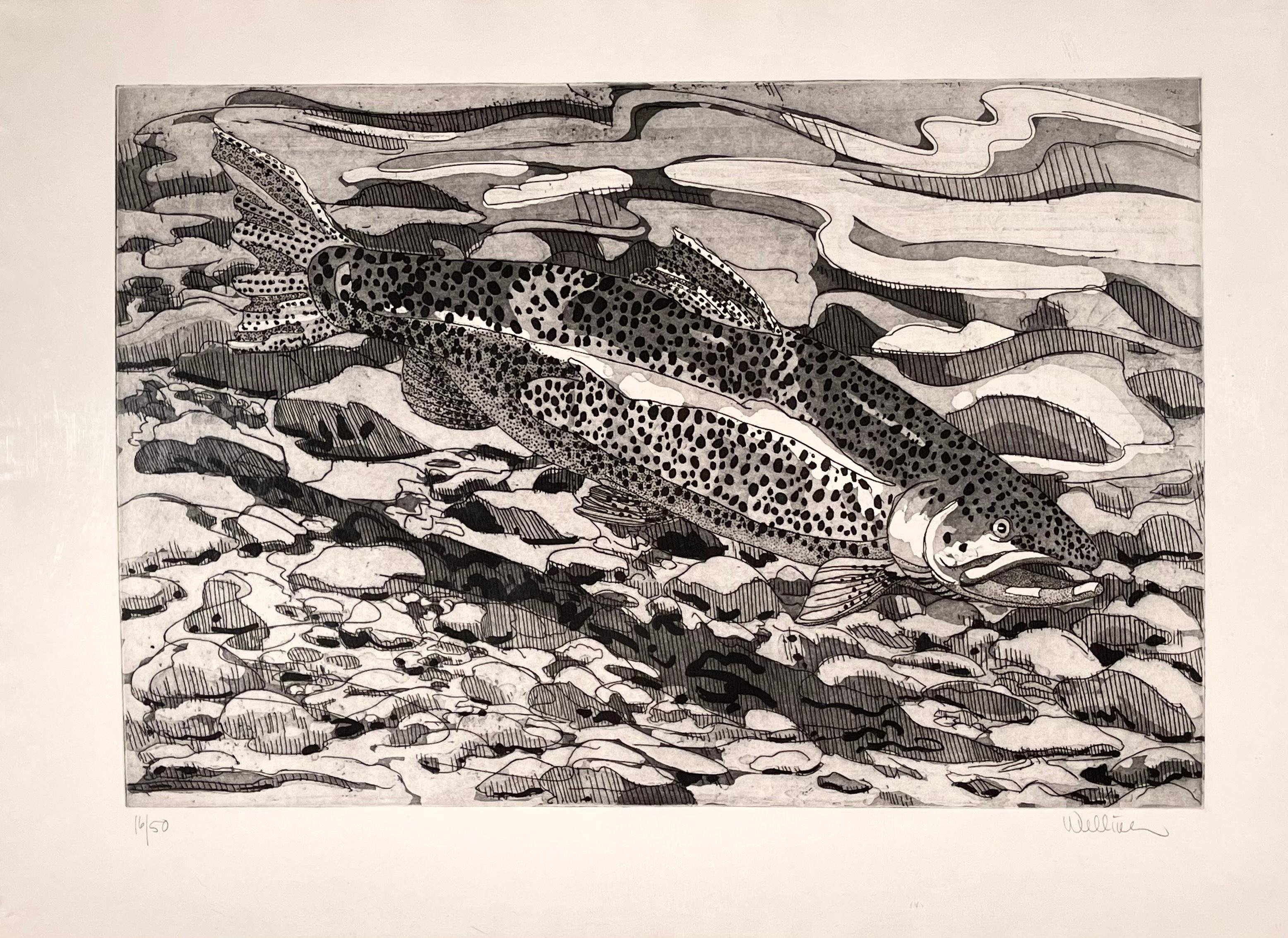 Neil Welliver Animal Print - BROWN TROUT