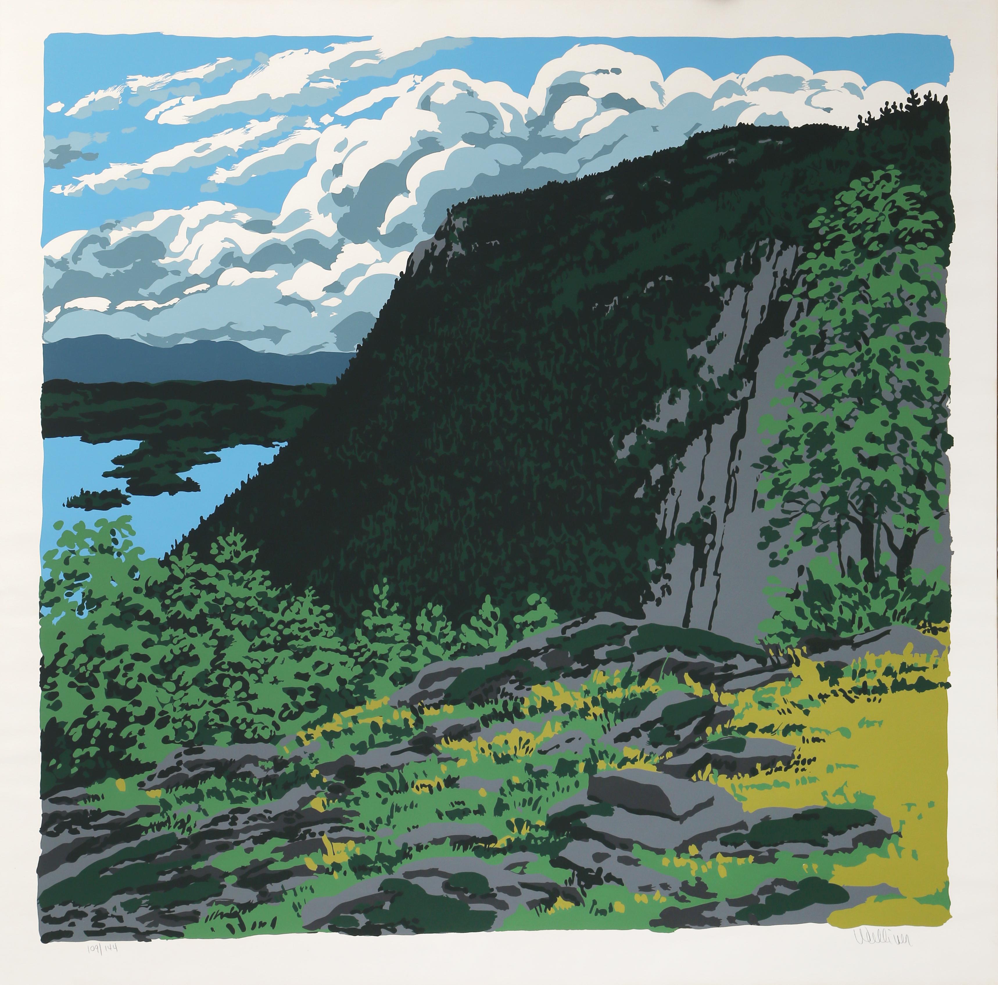 Neil Welliver Landscape Print - Maiden's Cliff