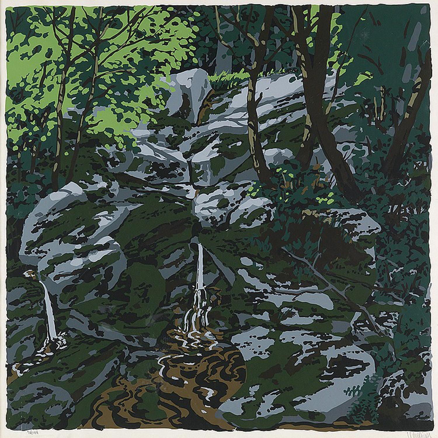 Neil Welliver Landscape Print - Raymond's Stream