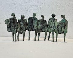 The Line by Neil Wood Sculpture figurative contemporaine en bronze