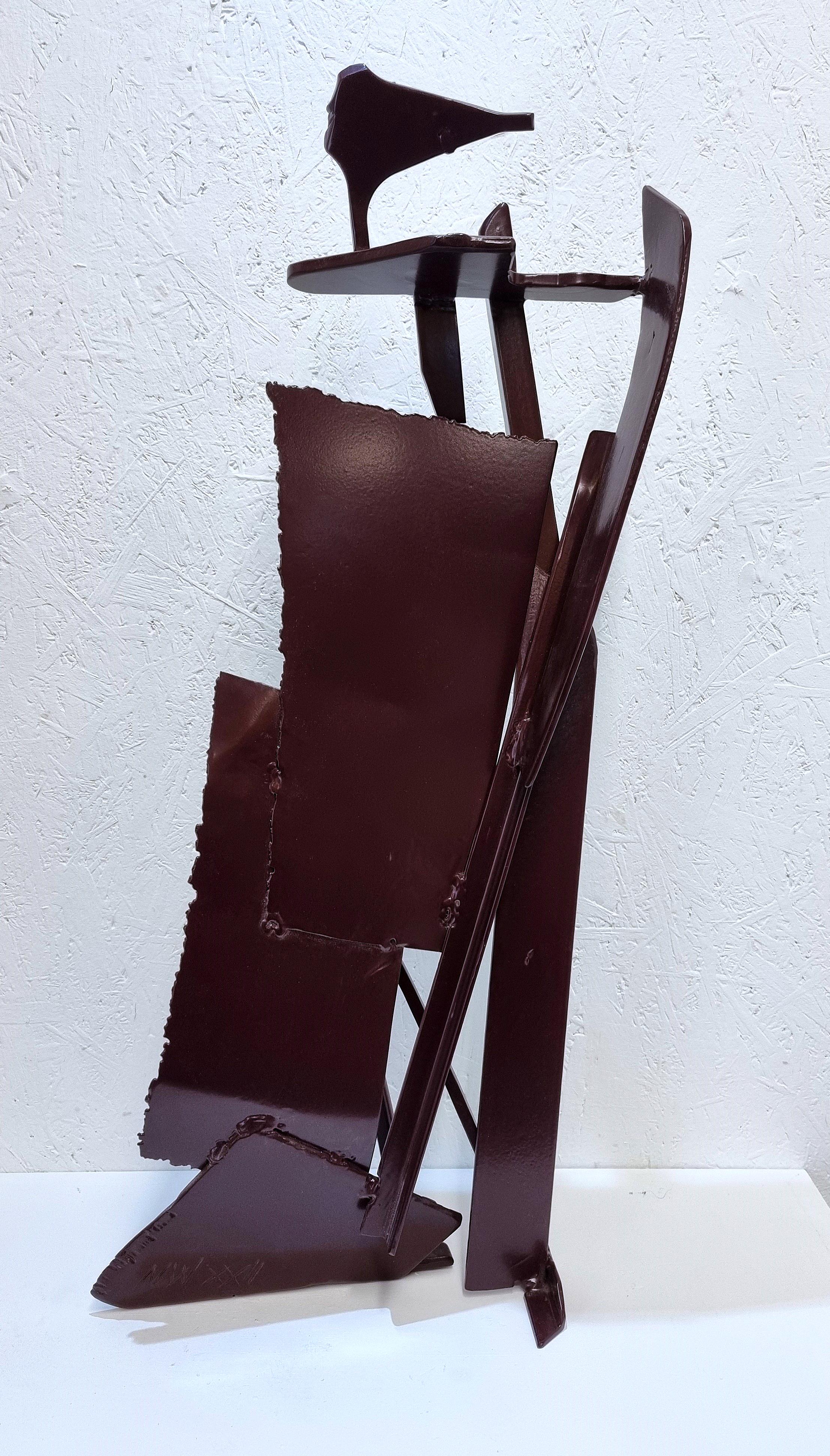 Withstand II by Neil Wood Figurative Contemporary Steel Sculpture For Sale 1