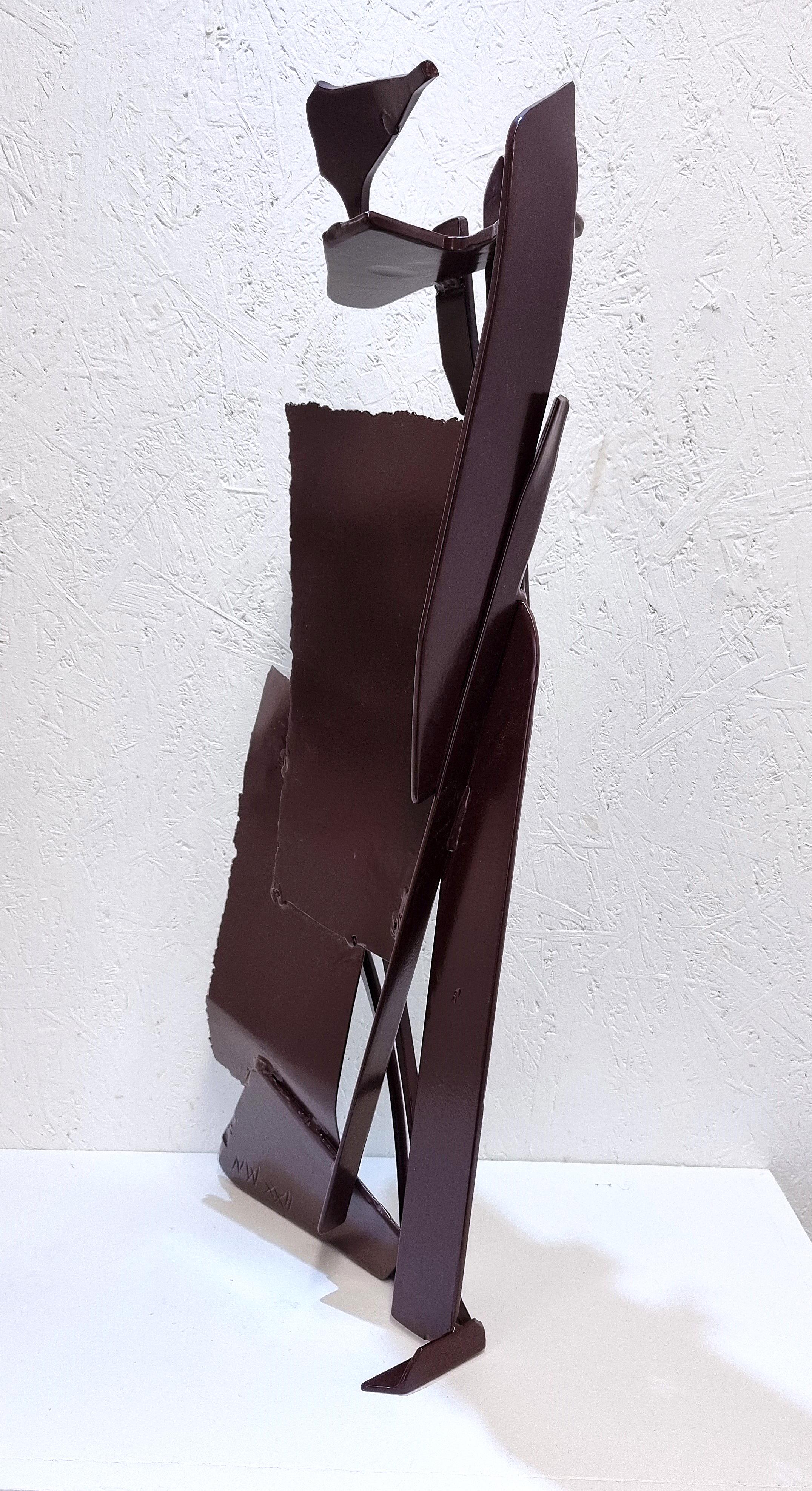 Withstand II by Neil Wood Figurative Contemporary Steel Sculpture For Sale 3